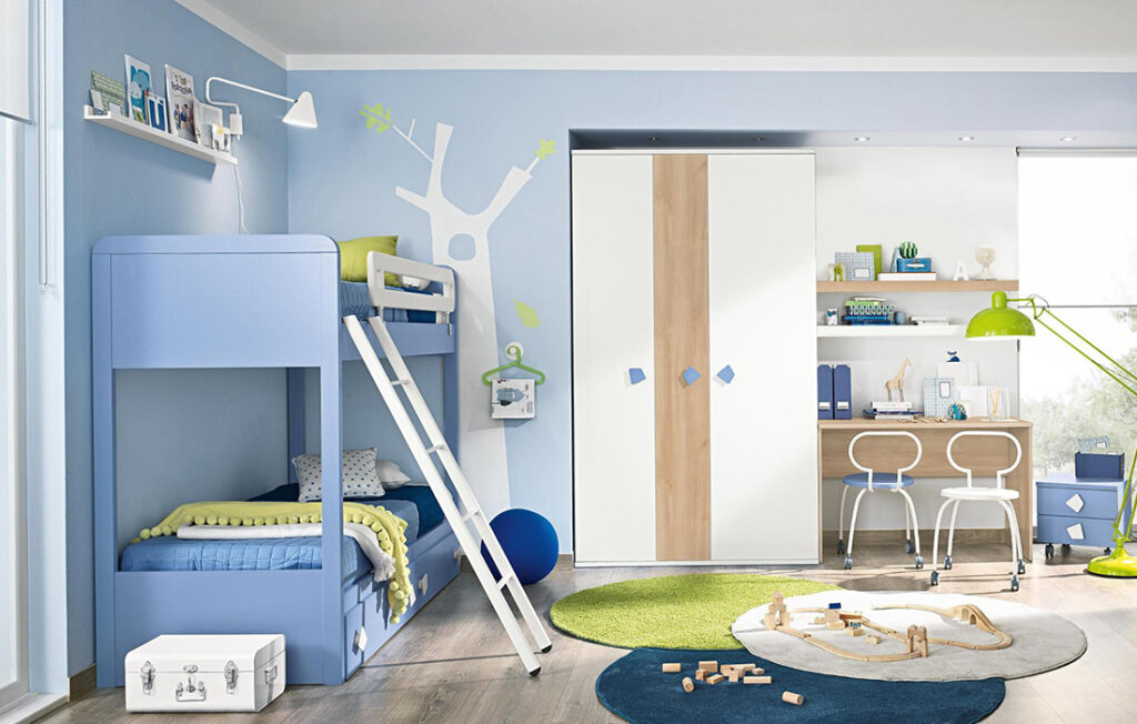 Little Deco Set 60 Stelle Adesive Da Parete Per Cameretta – Blu, Grigio, Azzurro, Rimovibili, Made In Germany
