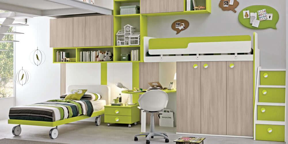 scrivania a soppalco