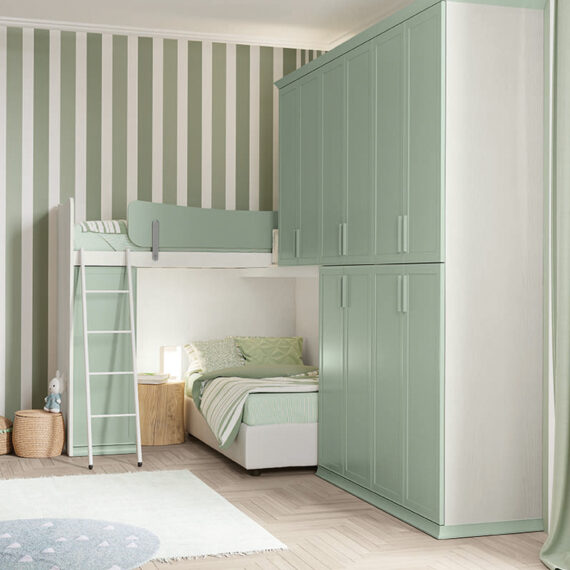 camerette con letto a soppalco