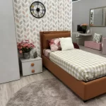 Cameretta Con Letto Imbottito - angolo studio e armadio (2)