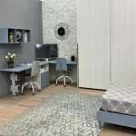 Cameretta armadio scorrevole scrivania angolo studio