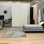 Cameretta completa armadio scrivania angolo vista generale