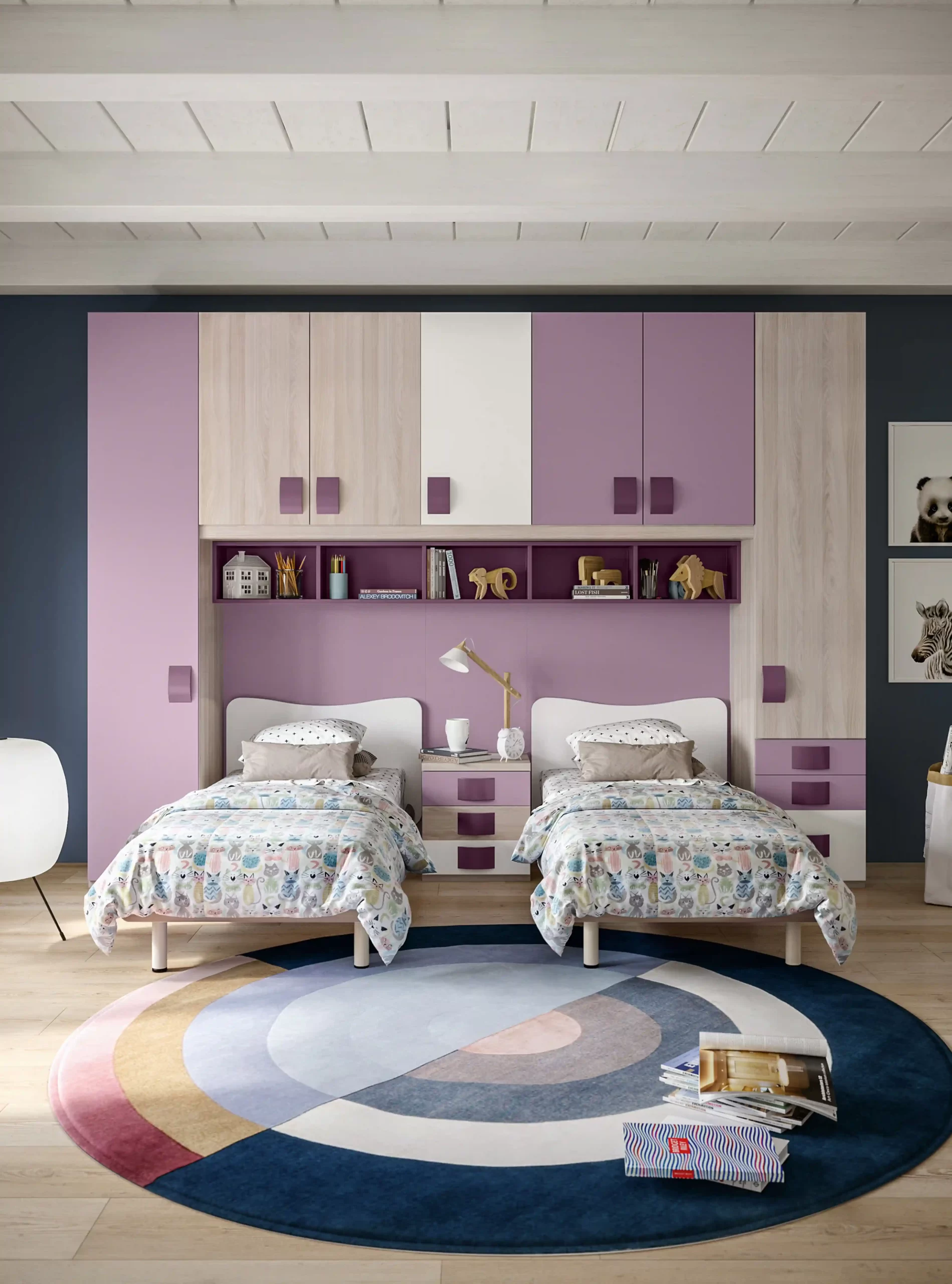 cameretta a ponte con due letti