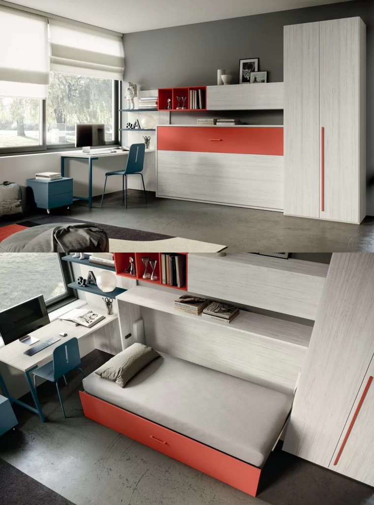 letto singolo a scomparsa